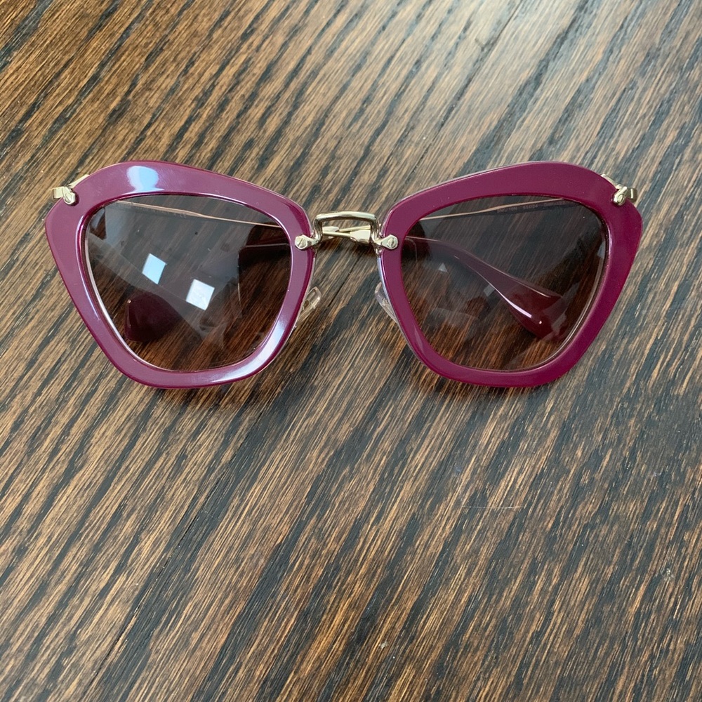 Miu Miu Magenta Cat-Eye Sunglasses